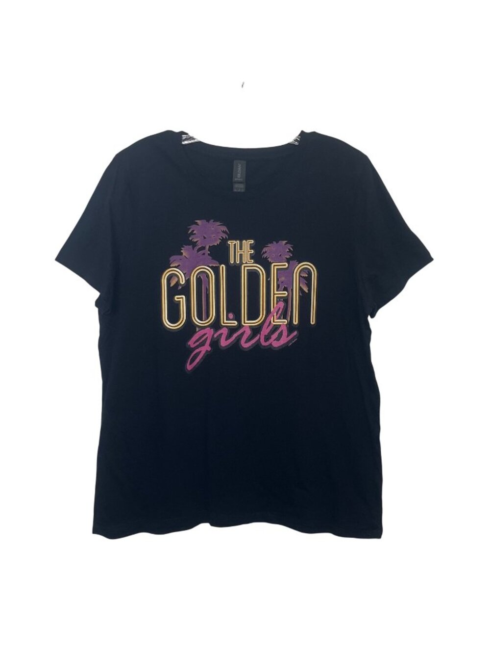The Golden Girls Tshirt Womens Large Black TV History Casual Short Sleeves